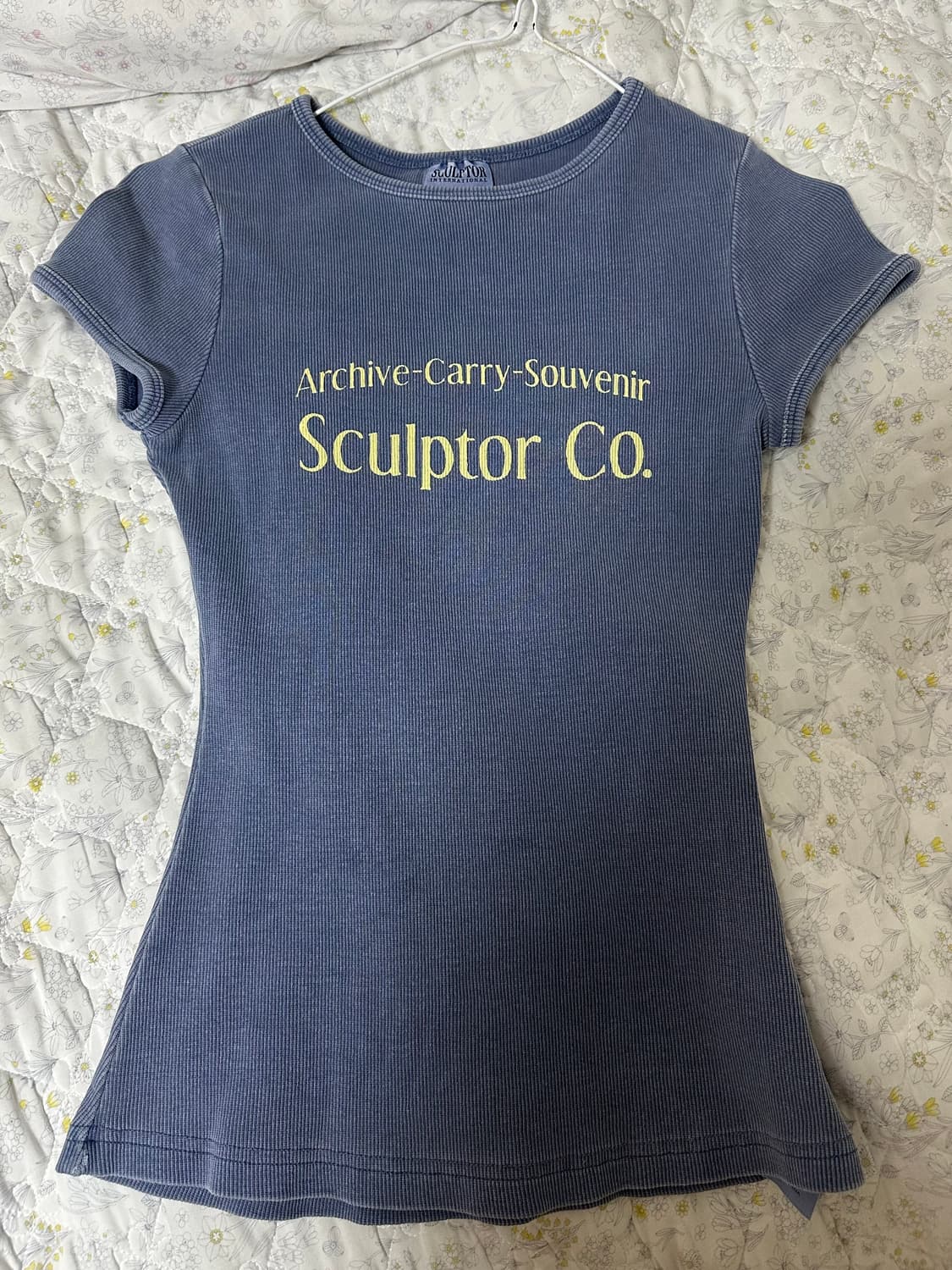 스컬프터 Archive Pigment Baby Tee Dusty Blue 상품이미지2