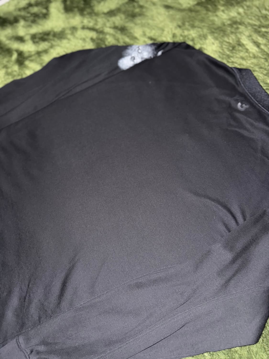 [XL] Y-3 요지 야마모토 롱슬리브 그래픽 프린트 폴로 티셔츠 블랙 상품이미지10