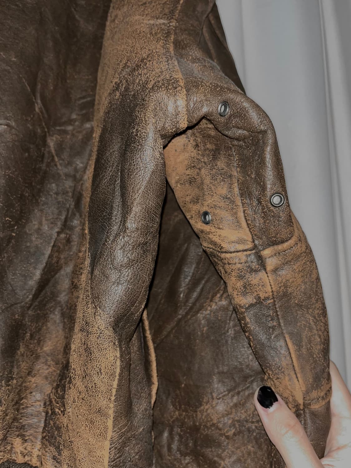 90s distressed leather jacket 상품이미지3