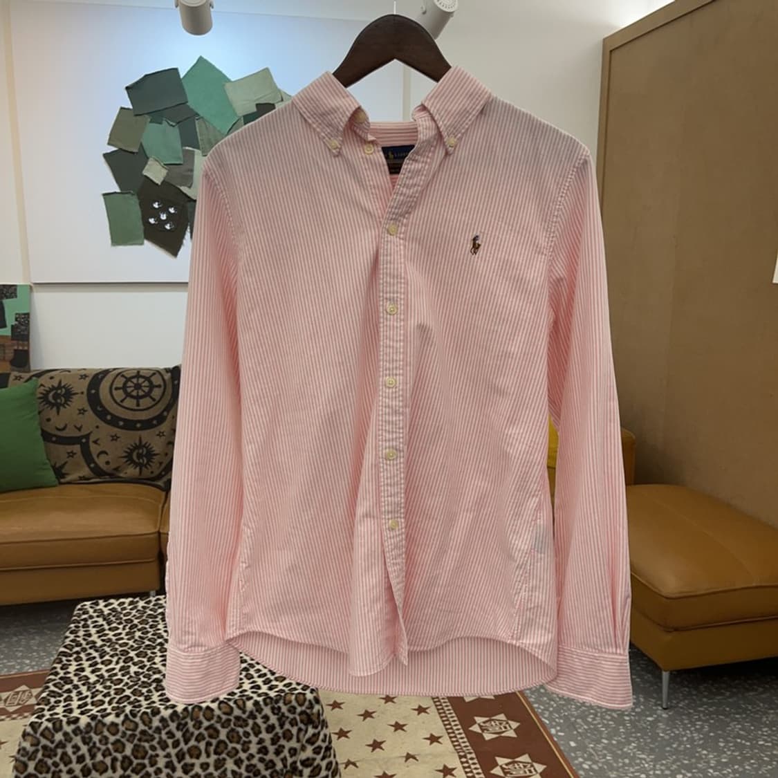 폴로 랄프로렌 빈티지 여리 핑크 옥스포드 셔츠 L C09388 상품이미지3