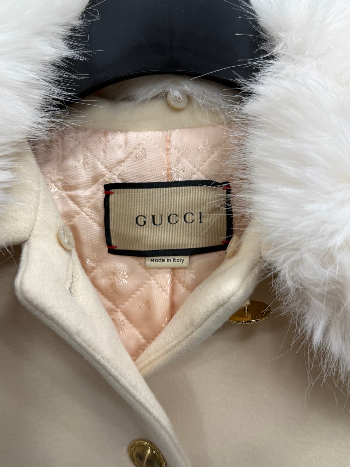 구찌 퍼 카라 울 코트 38사이즈 상품이미지3