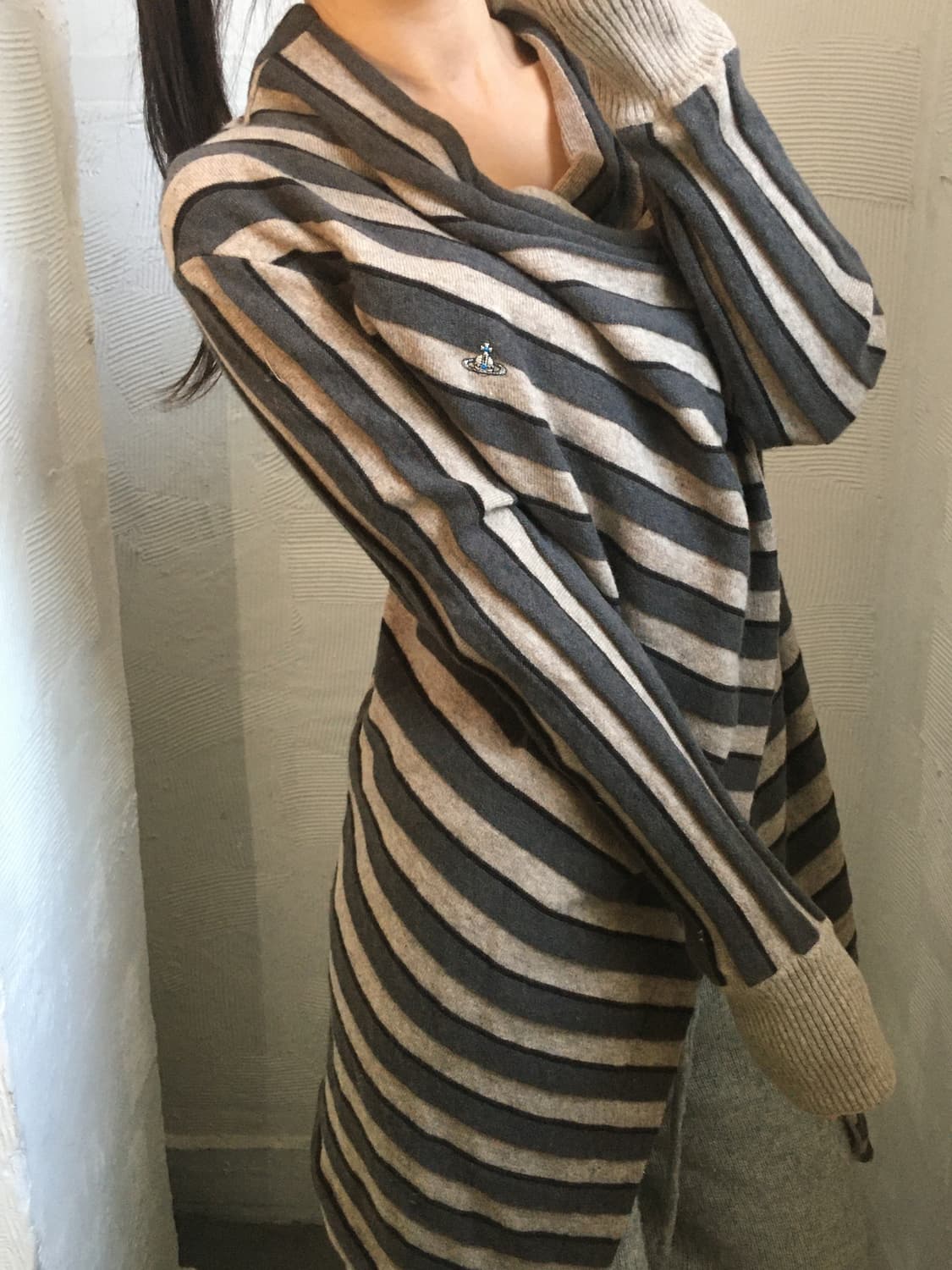 Vivienne Westwood  맨 드레이프 스트라이프 ORB 가디건 상품이미지1