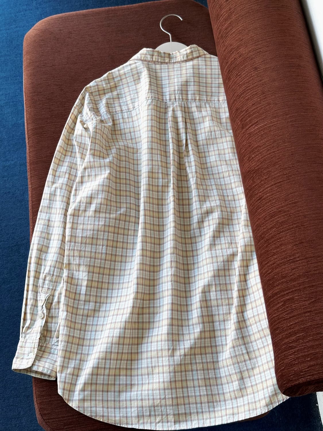 Light cotton big silhouette check shirt 상품이미지8