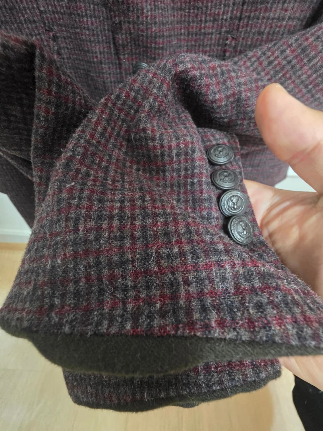 타임옴므 체크 블레이저 자켓 상품이미지5