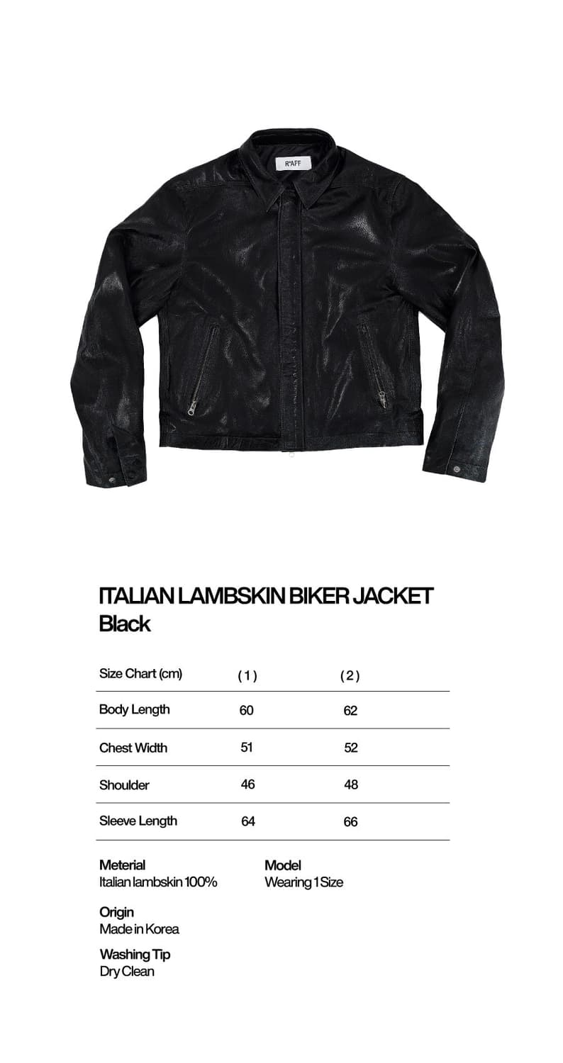 선데이오프클럽 이탈리안 램스킨 바이커 자켓 상품이미지2