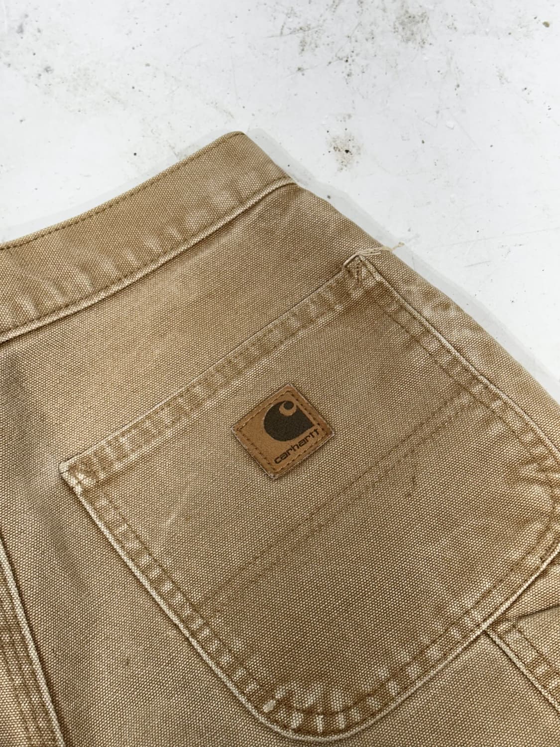 칼하트 베이지 대장급 og 카펜터 와이드 워크 데님 팬츠 상품이미지6