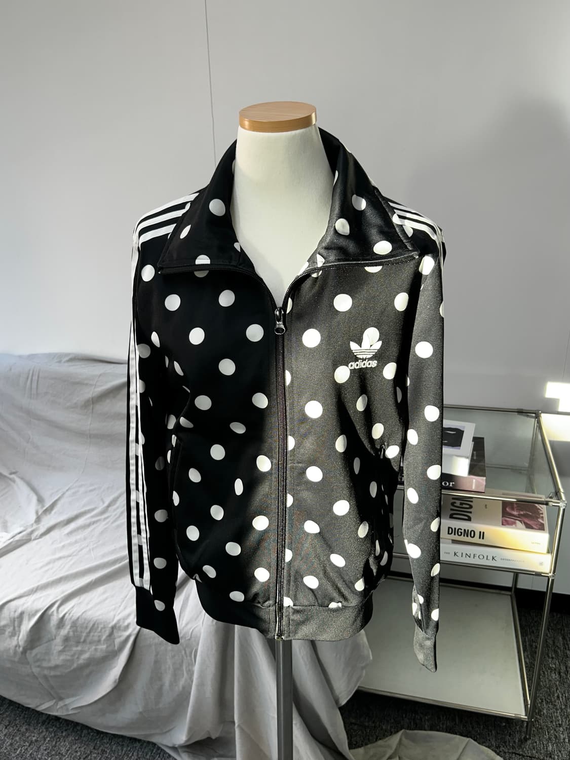 아디다스 파이어버드 도트 땡땡이 트랙탑 져지 L 상품이미지3