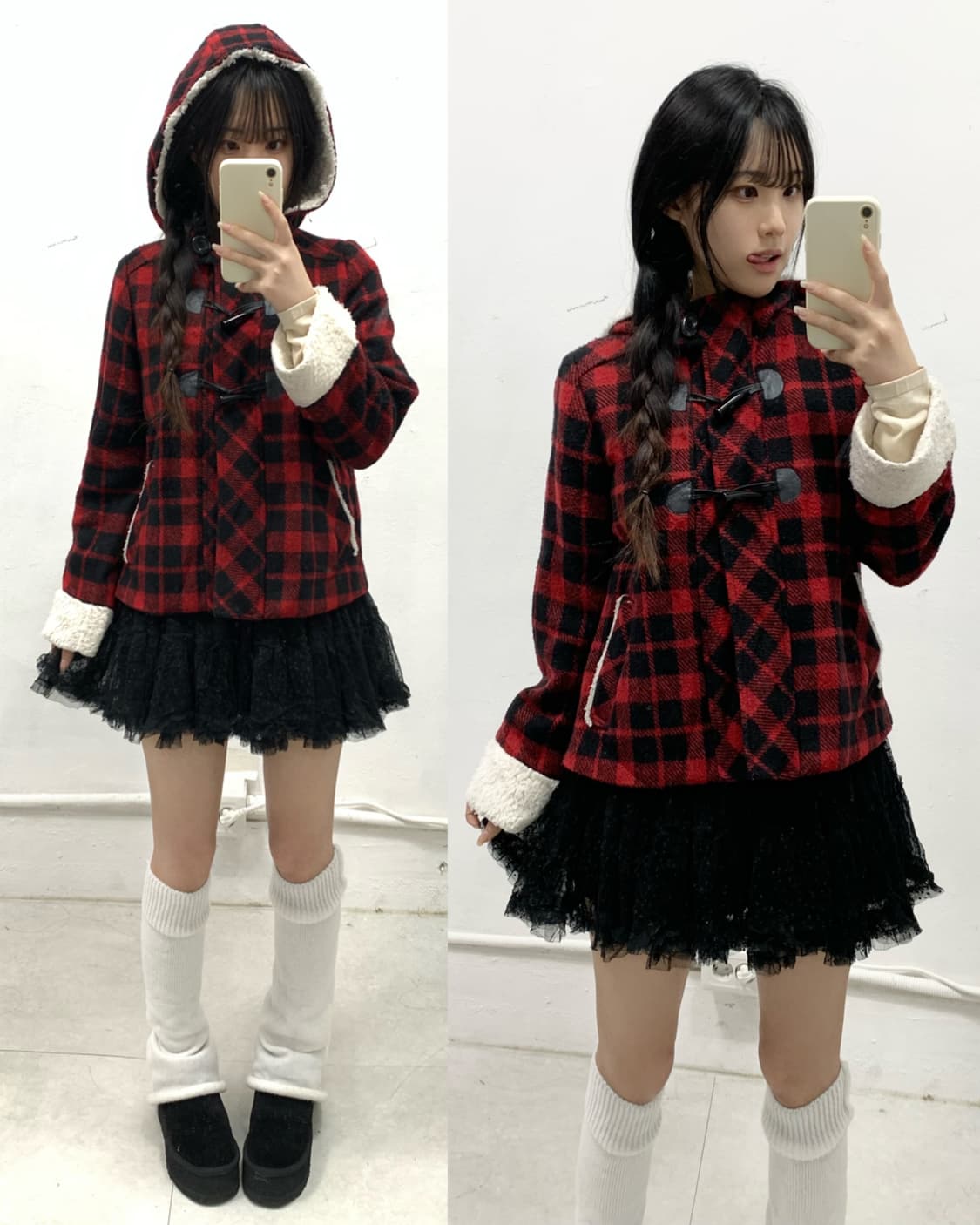 [ROTE ROSE] 캐캐체 아무, 데스노트 미사깔 폭닥 코트 상품이미지1