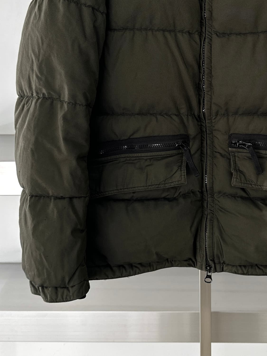 스톤아일랜드 카키 라이트 써모 코튼 패딩  상품이미지3
