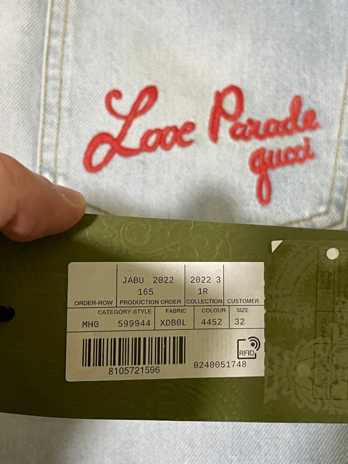 [무배]구찌 스트레이트 연청 상품이미지8