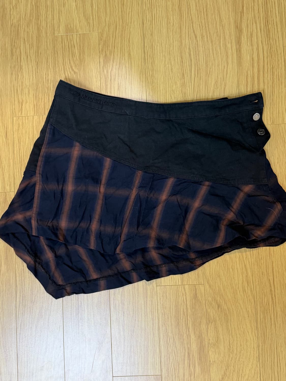 미스치프 미니스커트Asymmetric Two-Tone Mini Skirt 상품이미지2