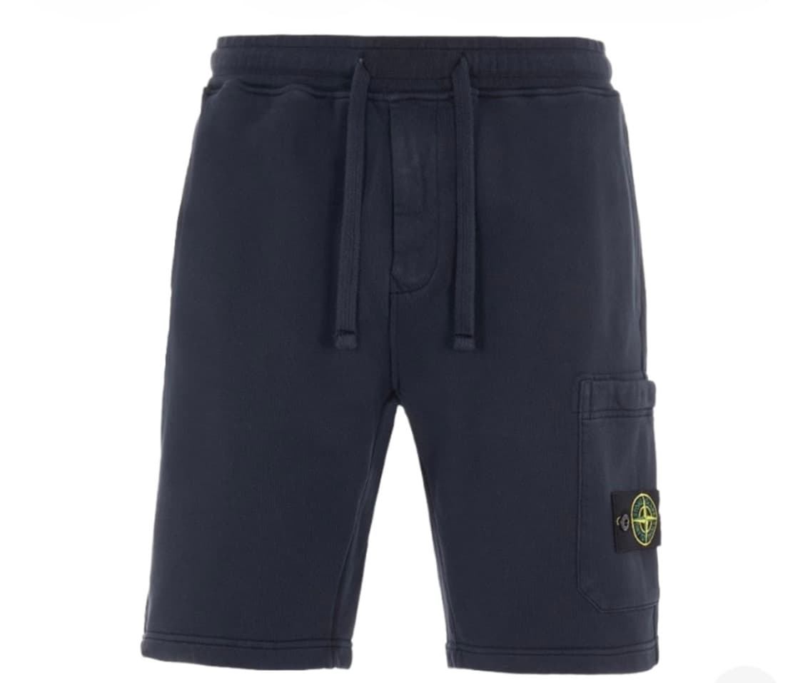 스톤 아일랜드 64651 플리스 버뮤다 쇼츠 네이비 블루  상품이미지1
