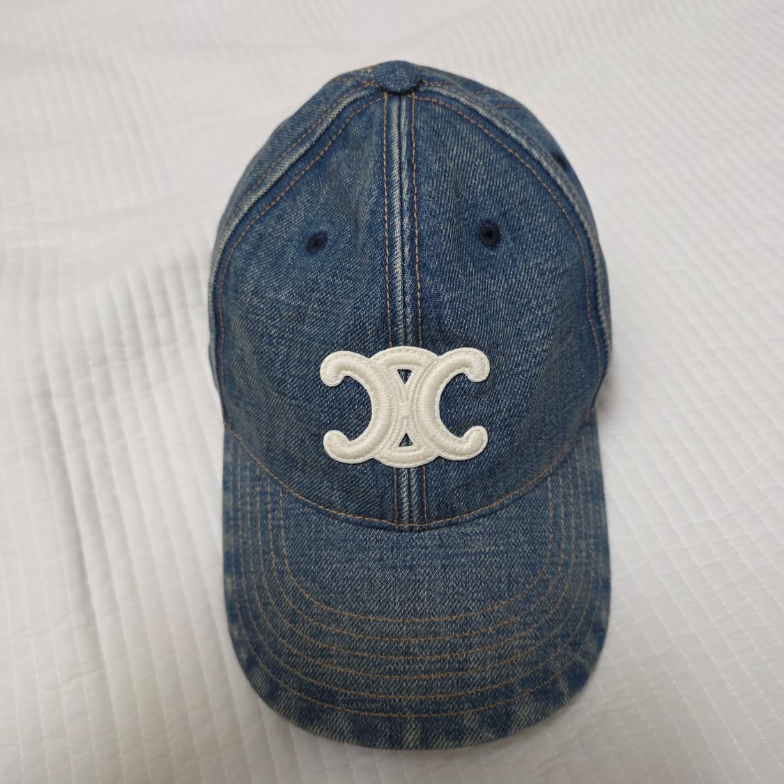 정품 셀린느 트리오페 데님 볼캡 상품이미지1