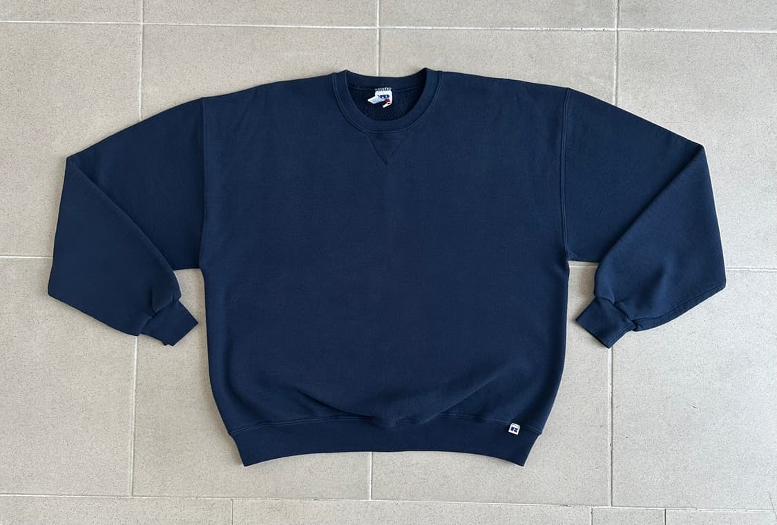 90s 빈티지 러셀 스웻셔츠 네이비 XL 상품이미지1