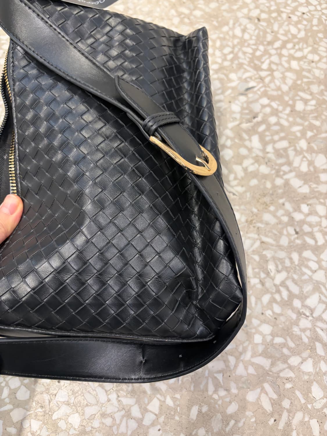 Vintage Woven Black Shoulder Bag 상품이미지4