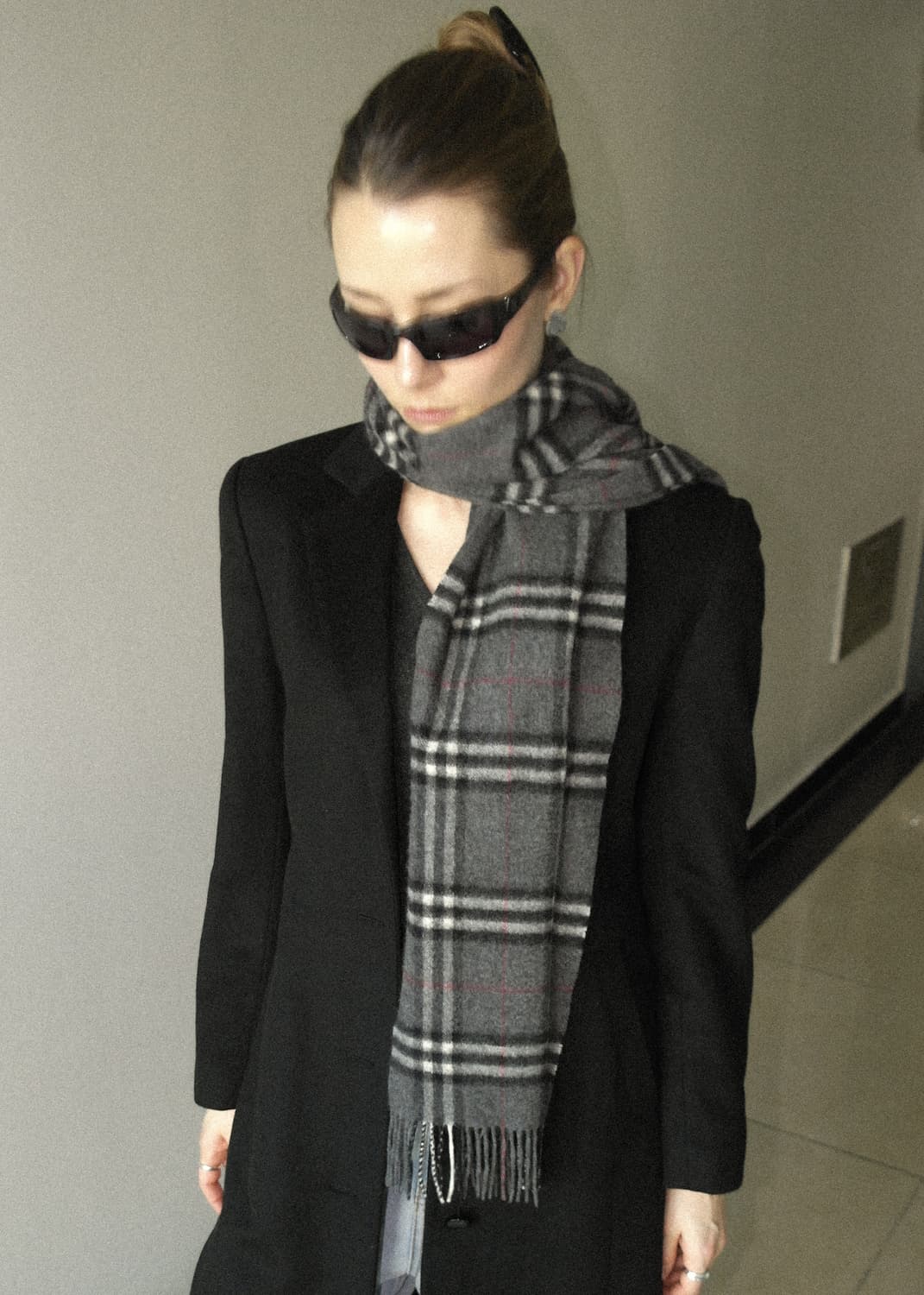 100% 캐시미어 패턴 머플러 상품이미지4