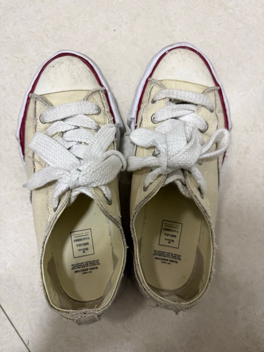 메종미하라야스히로 피터슨 OG 솔 캔버스 로우탑 (풀박)EU44 ㅅ 상품이미지1