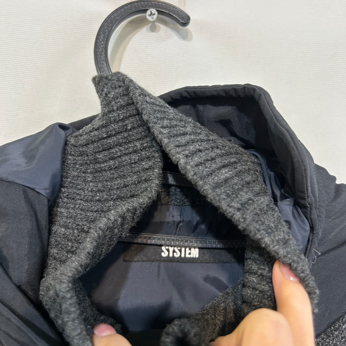 한섬 시스템옴므 구스다운 울 모직 패딩 100 상품이미지2