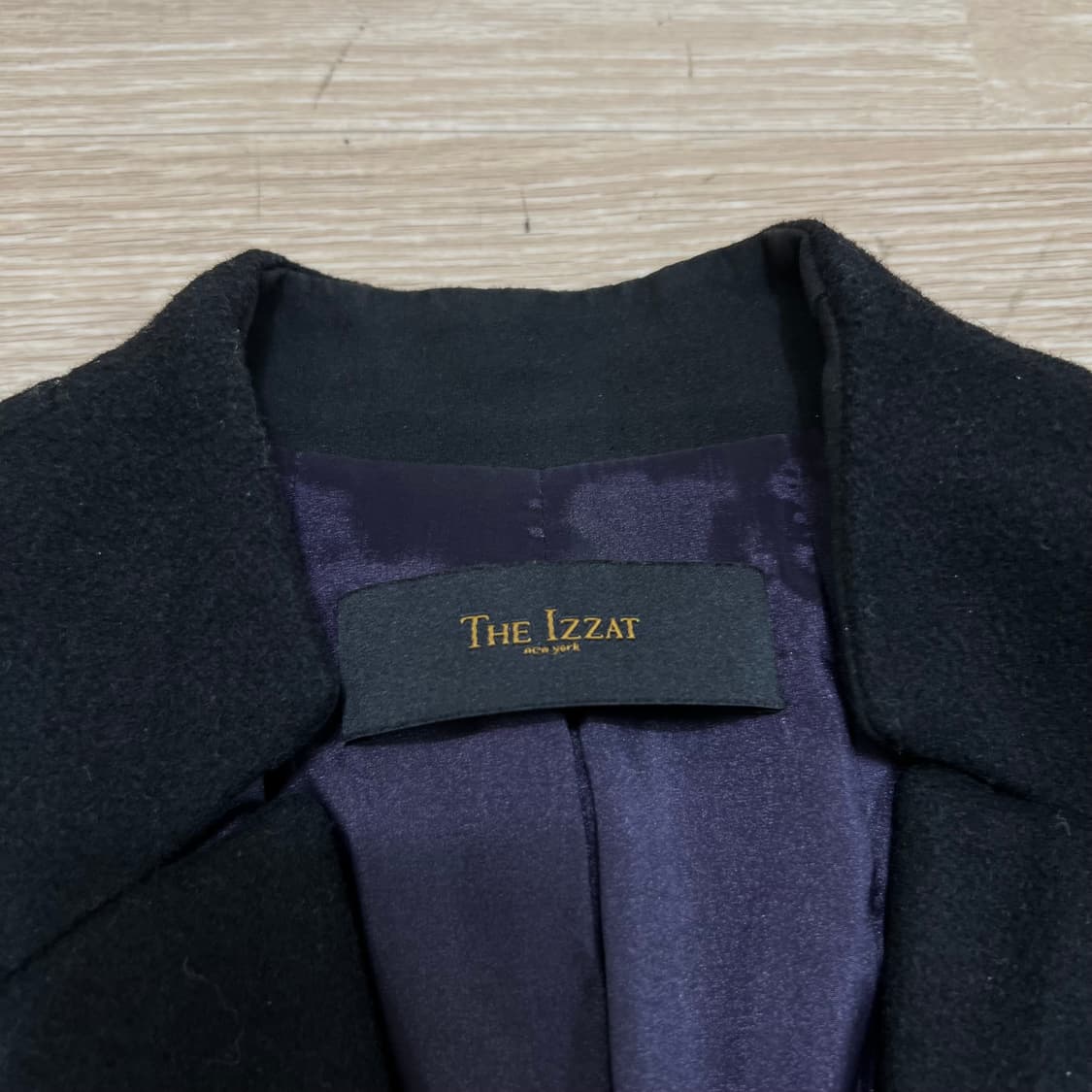 더 아이잗 여성 모직 노카라 싱글코트 [블랙] 85-88-155 상품이미지4