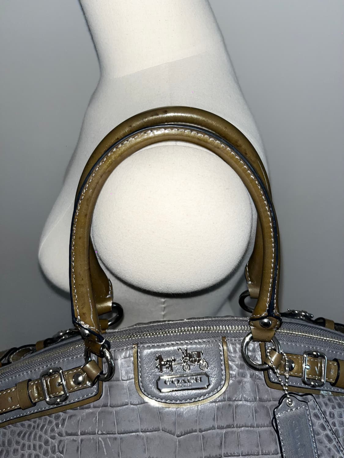  📦Coach gray leather shoulder bag 상품이미지6