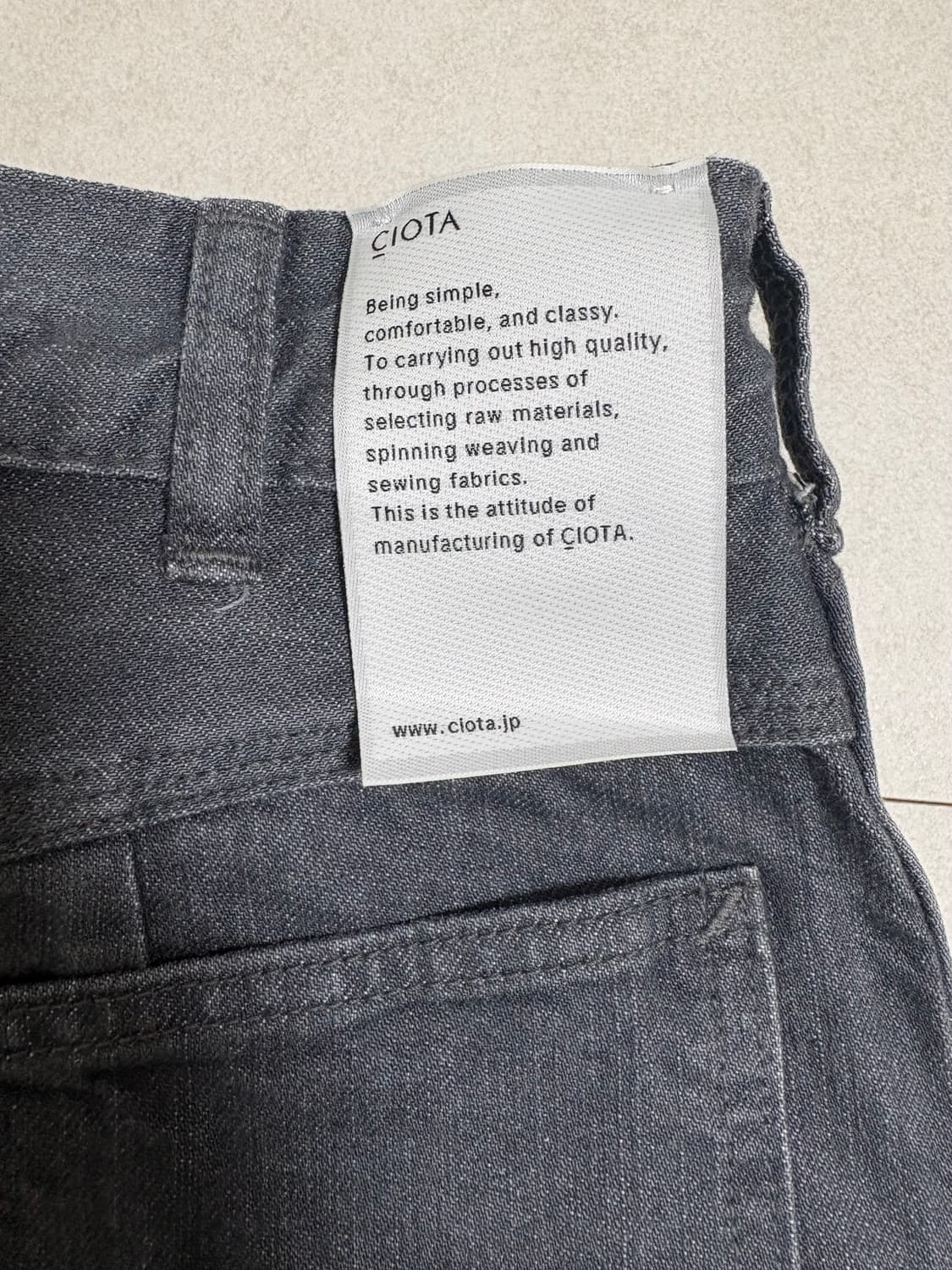 시오타 데님 페인터팬츠 미디엄그레이 6 상품이미지6