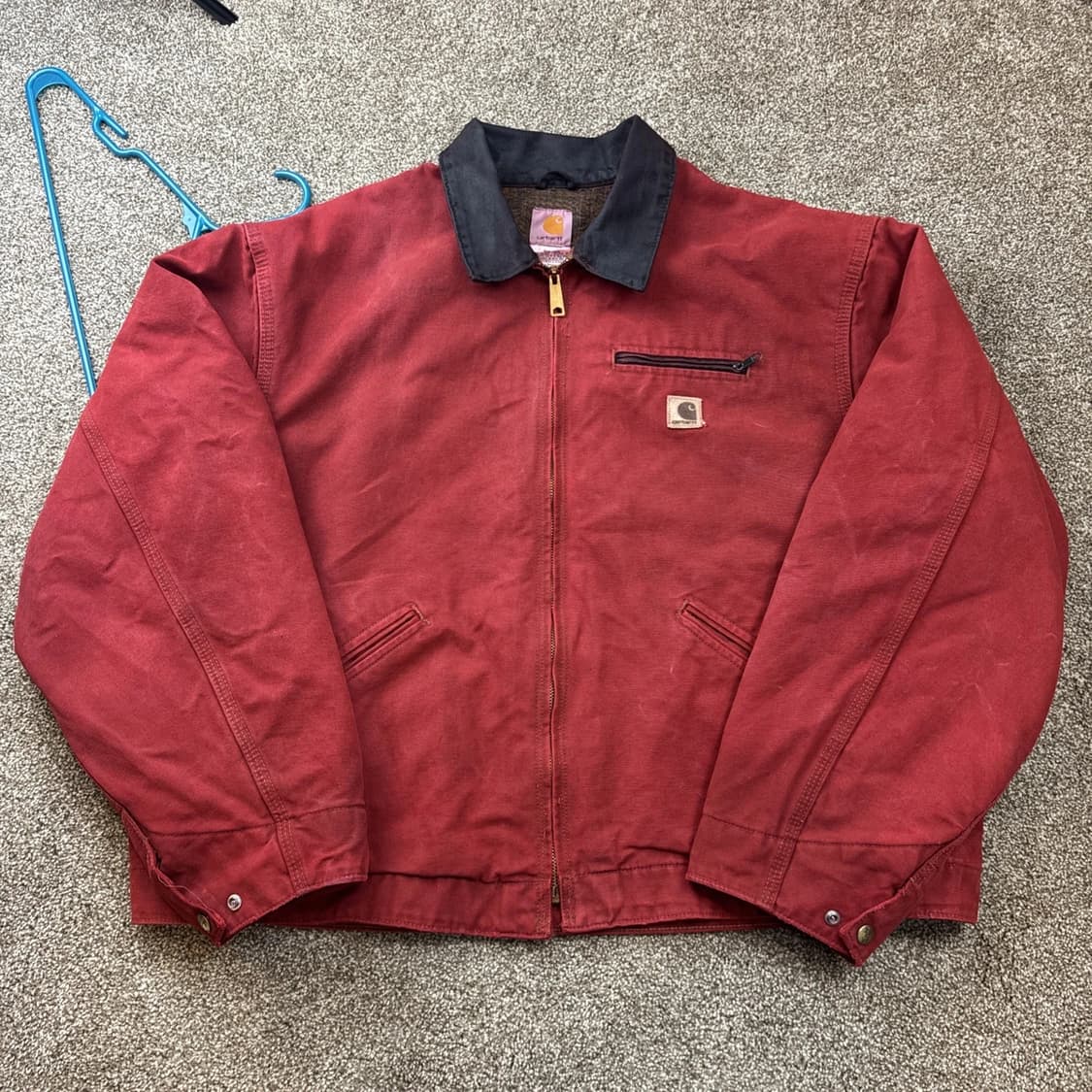 칼하트 J97 블랭킷 디트로이트 자켓 커스텀 레드 상품이미지1