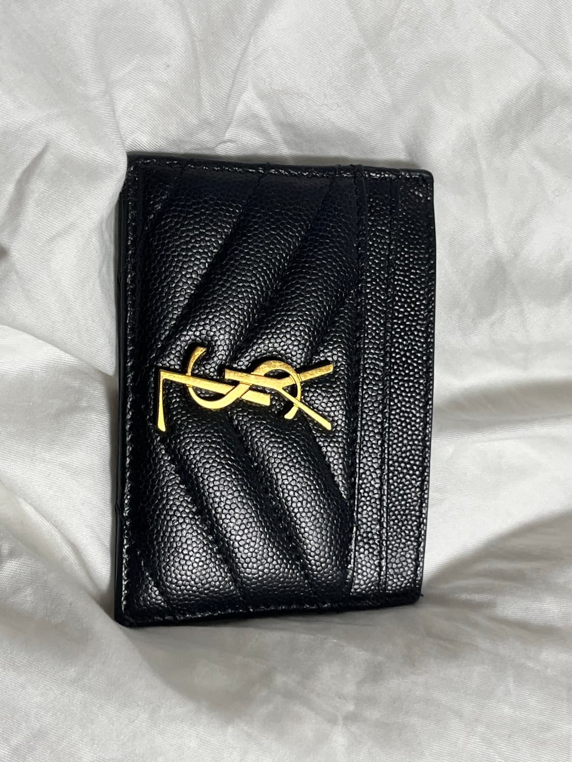 생로랑 카산드라 마테라세 카드지갑 골드 정품 상품이미지1