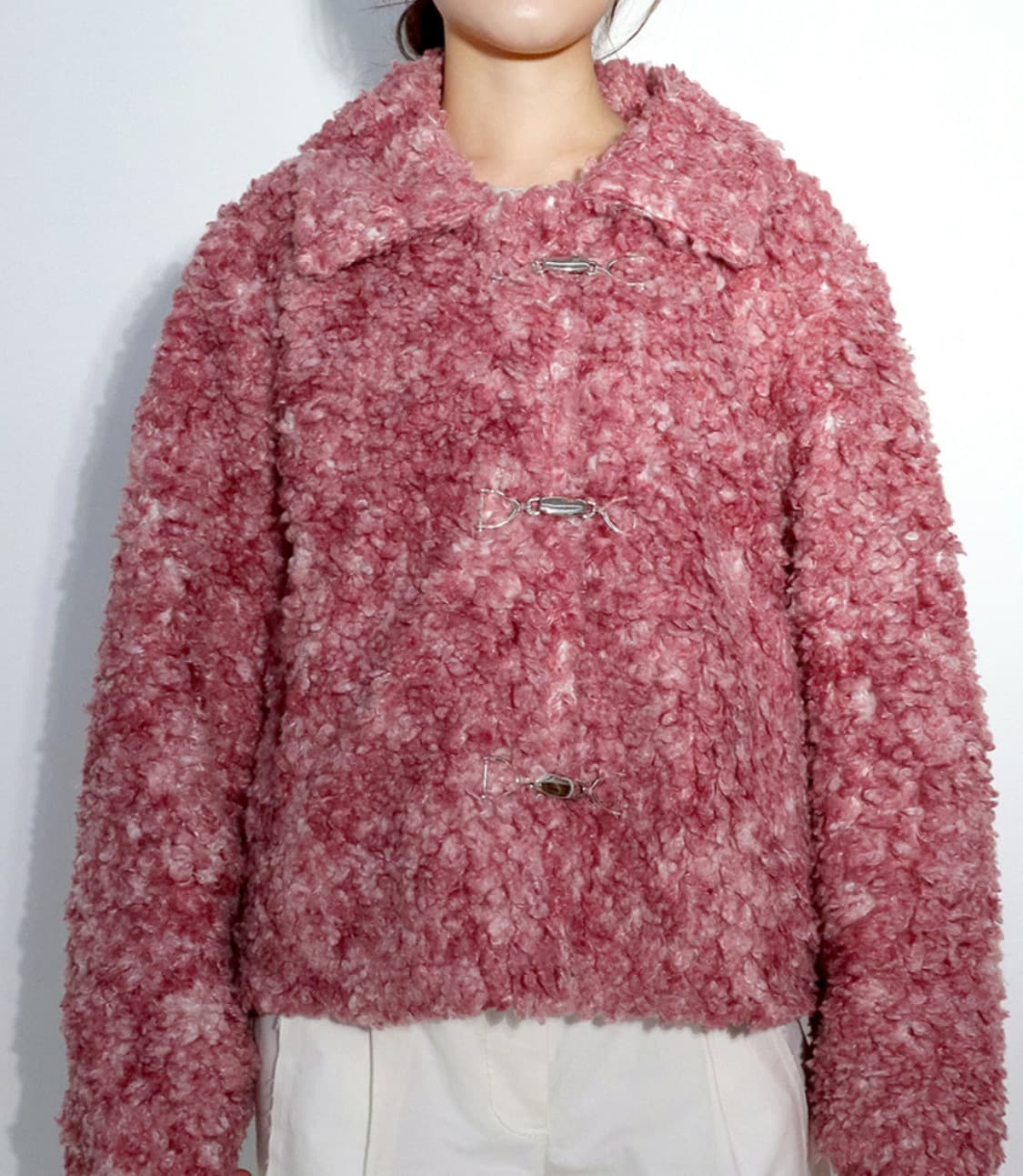 민더리 블렌디드 플리스 퍼자켓 핑크 상품이미지7