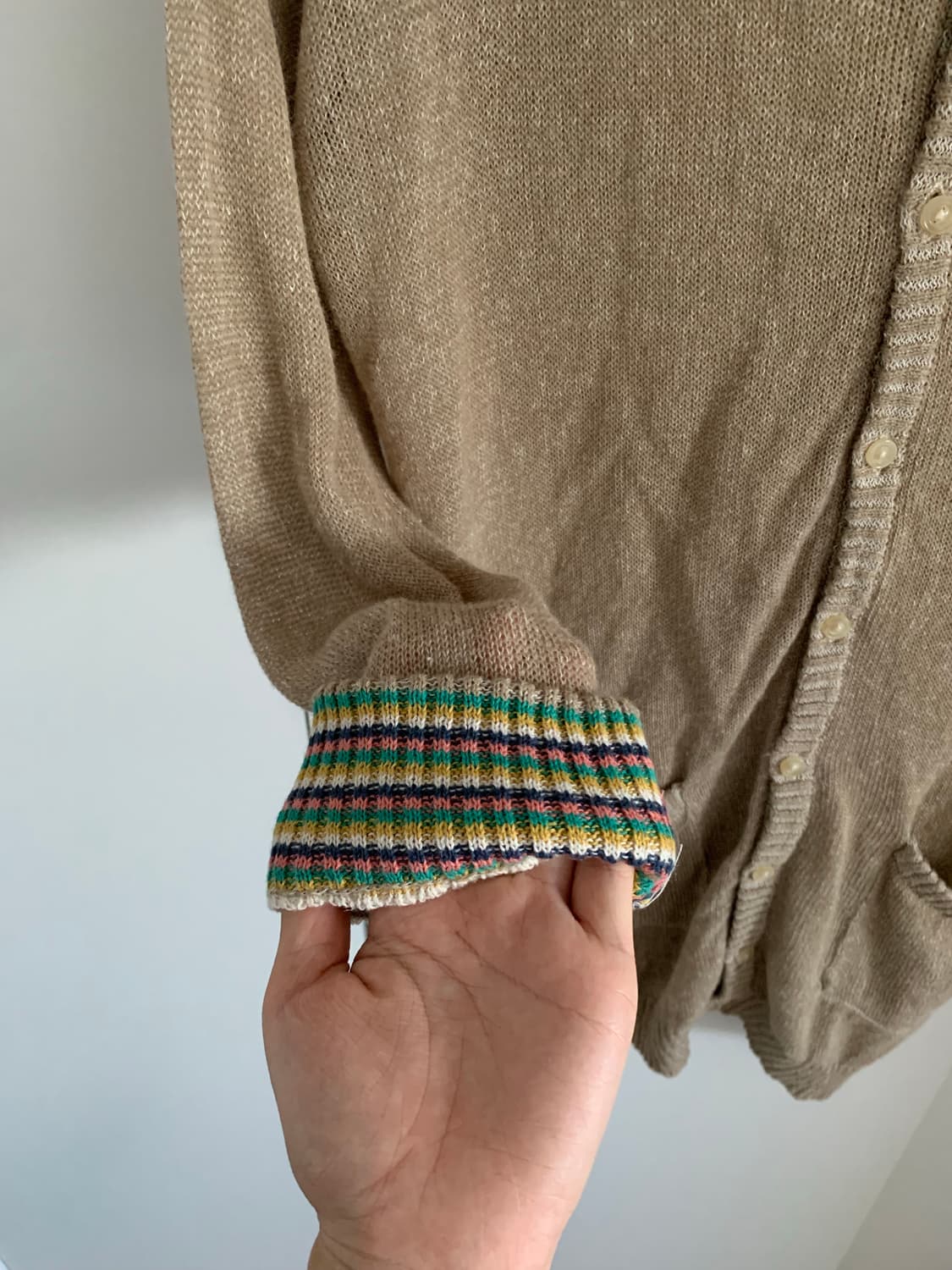 베이지 롱가디건 상품이미지5