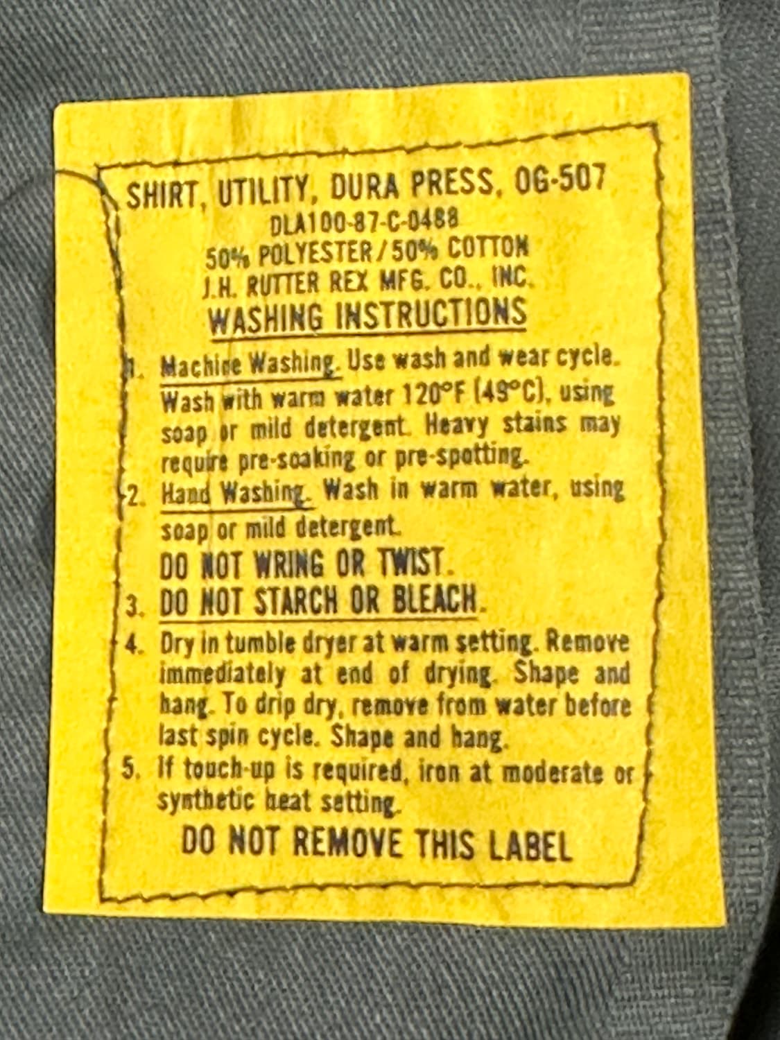 미군 구형 OG-507 카키 민무늬 전투복 상의 (M) 상품이미지7