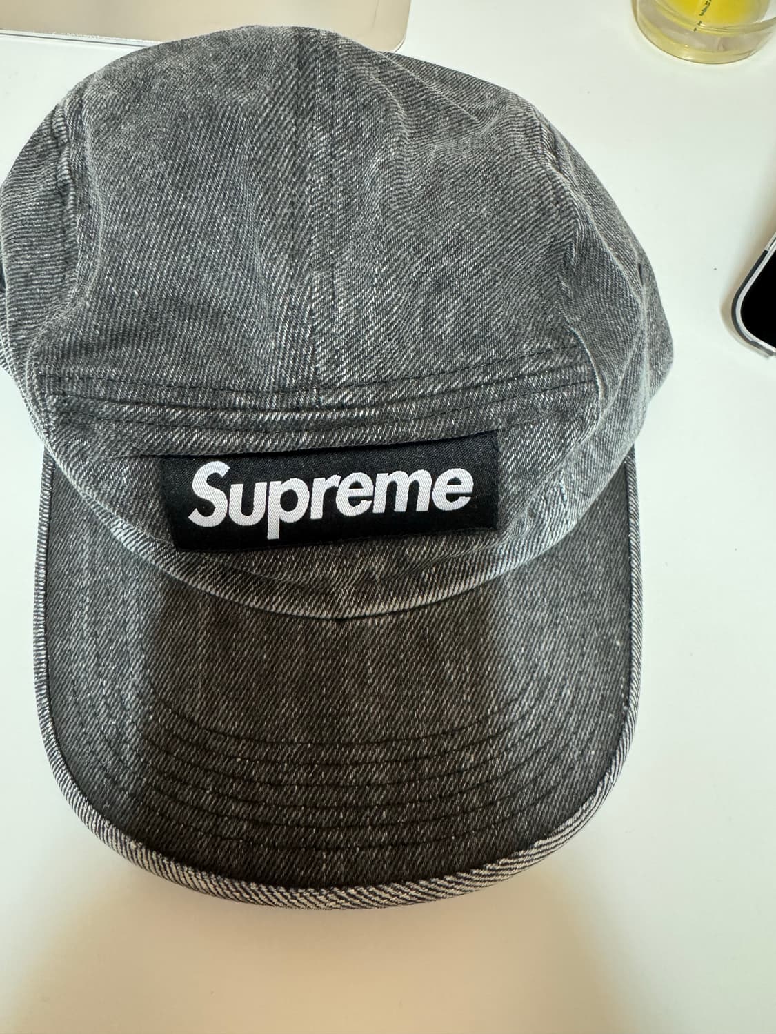 슈프림 코티드 데님 캠프캡 os 상품이미지1