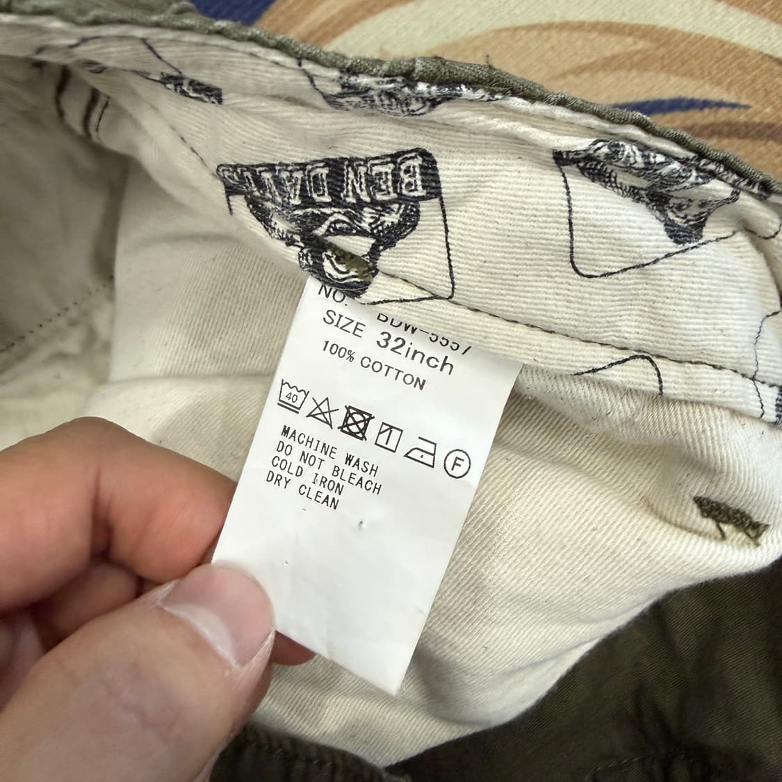 (32)JPN 벤 데이비스 Ben davis 코튼 립스탑 카고팬츠(올리브 상품이미지4