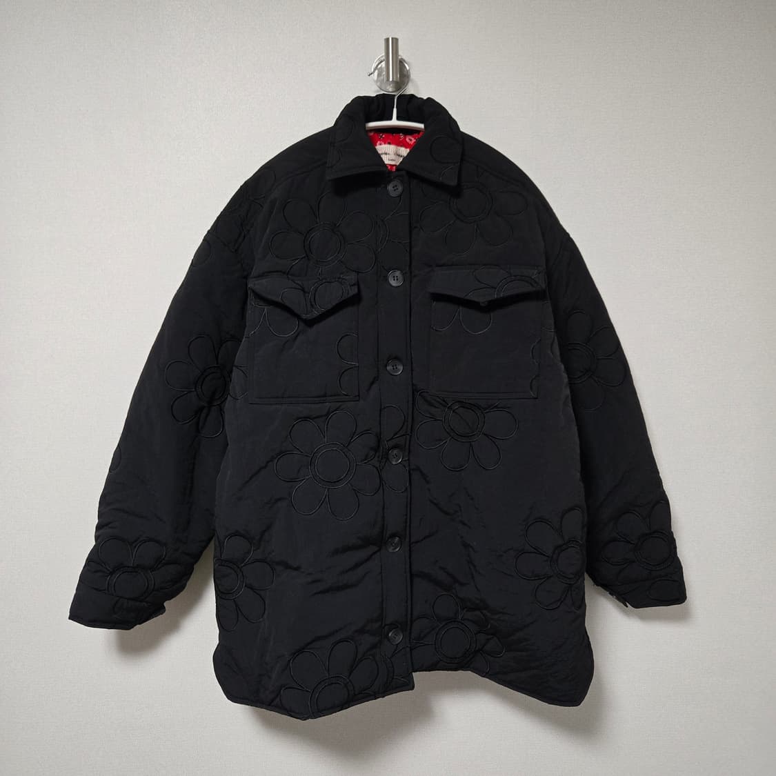 빈티지 플라워패턴 퀼팅 패딩자켓 / 여성 점퍼/ 여성 자켓  상품이미지1