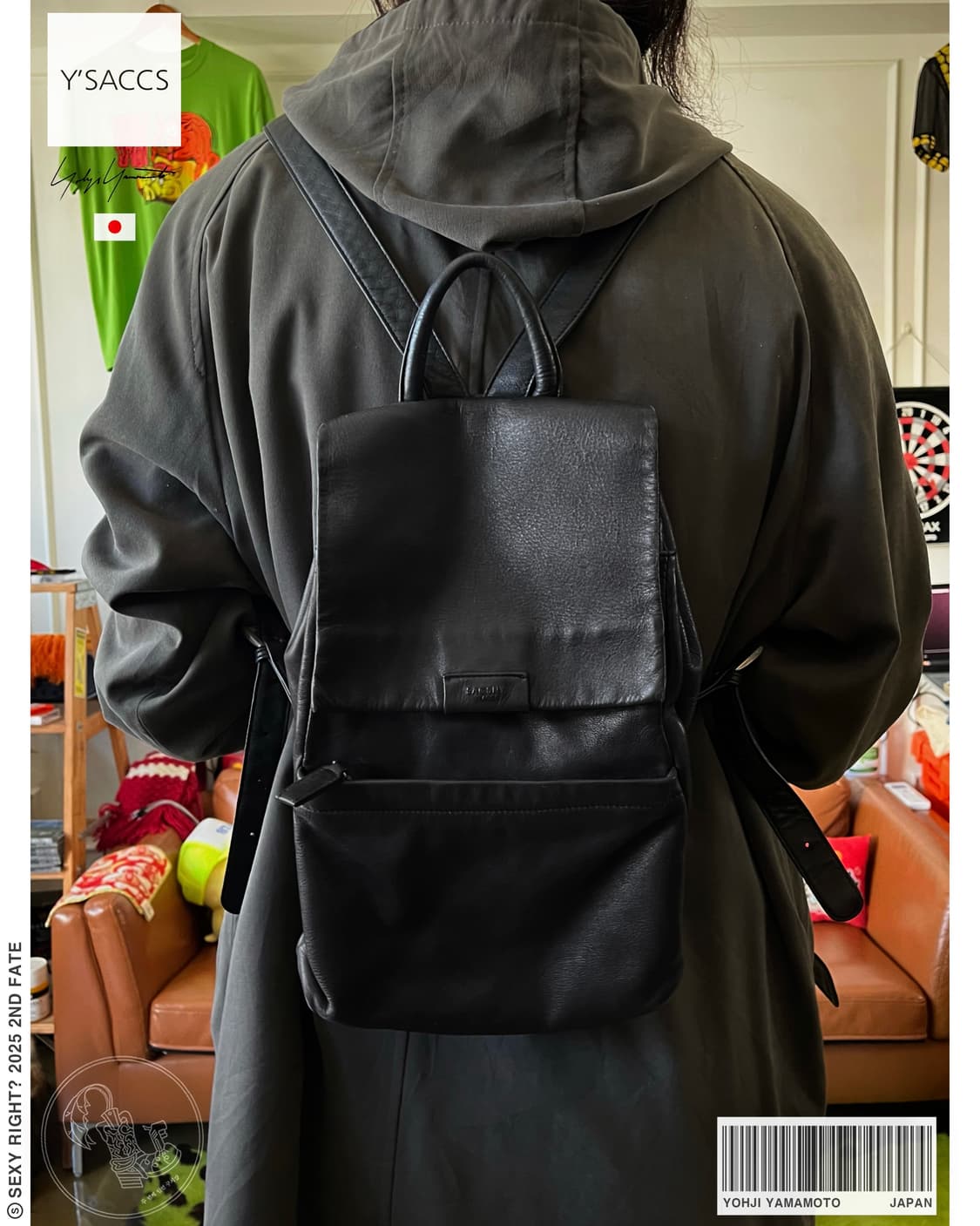 Y'SACCS Yohji Yamamoto Leather Backpack 상품이미지1