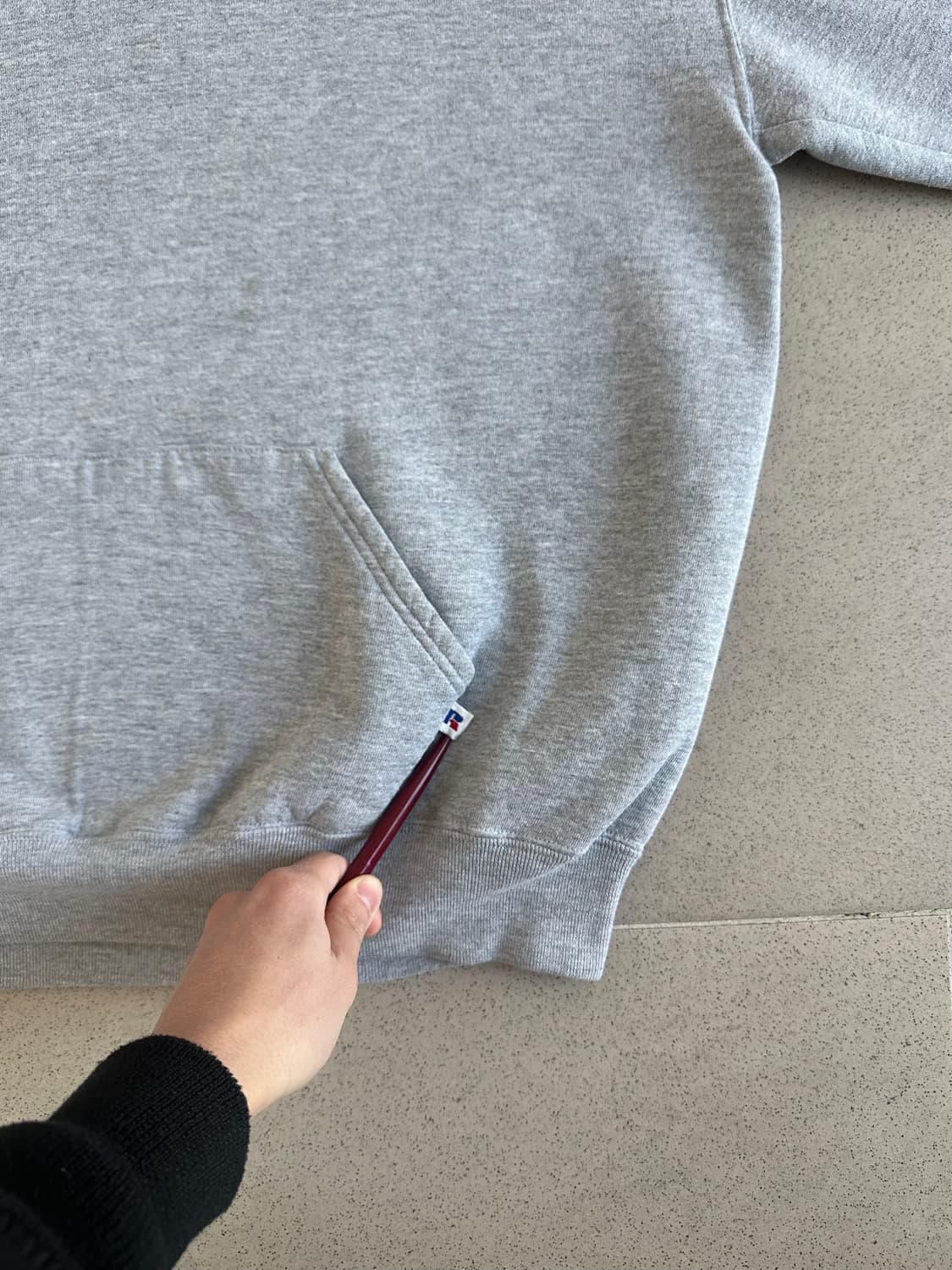 90s 빈티지 러셀 후드 그레이 XXL USA 상품이미지3