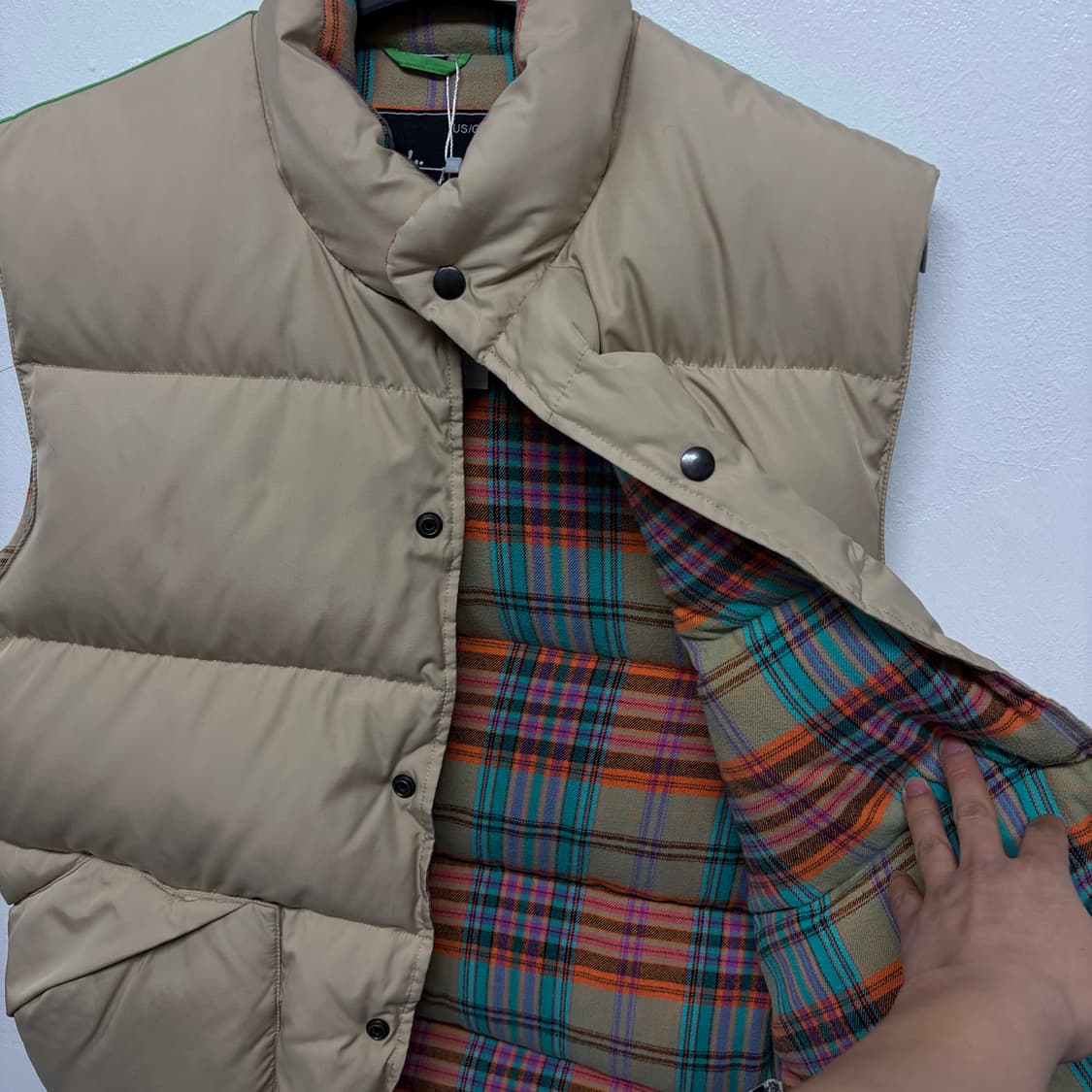 00S 스투시 컬러블럭 다운 베스트 상품이미지5