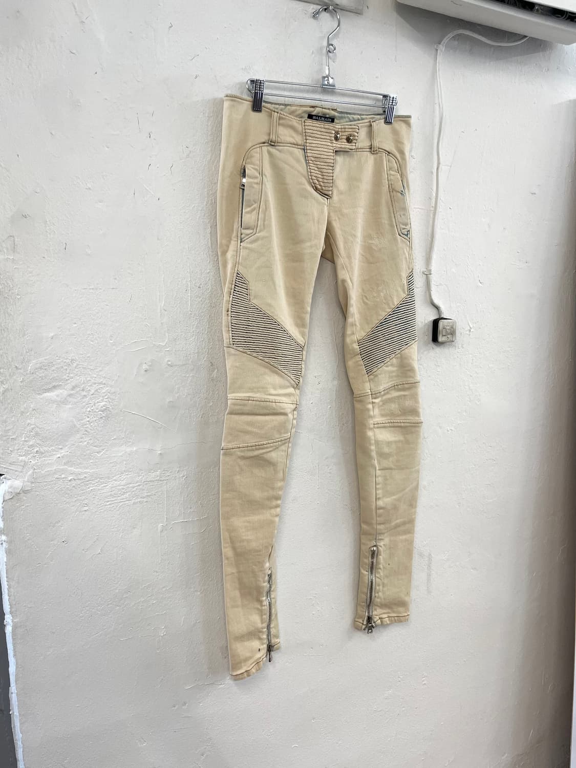 발망 2012SS 올리비에 루스테인 블리치 워싱 데님 바이커 팬츠 상품이미지3