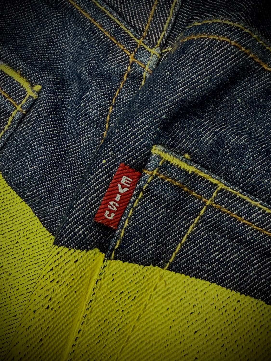 EVISU 옐로우 빅 카모메 데님팬츠 상품이미지7