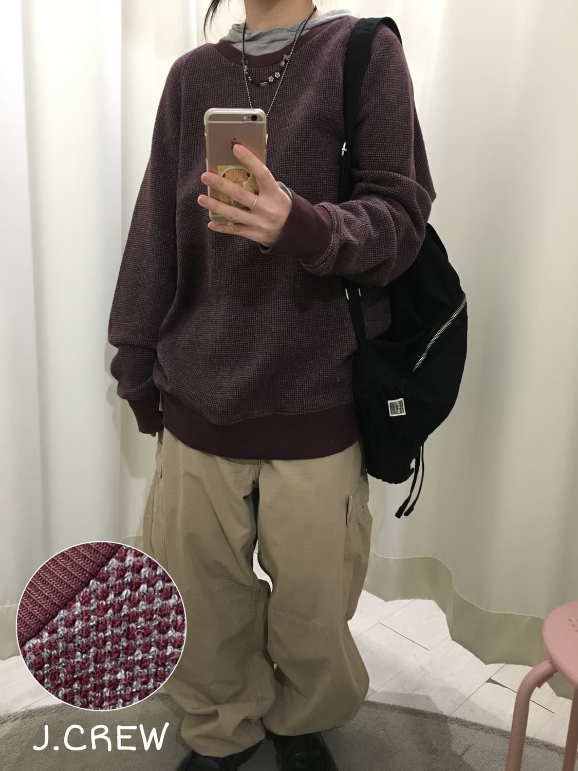 제이크루 와플 맨투맨 티셔츠 상품이미지1