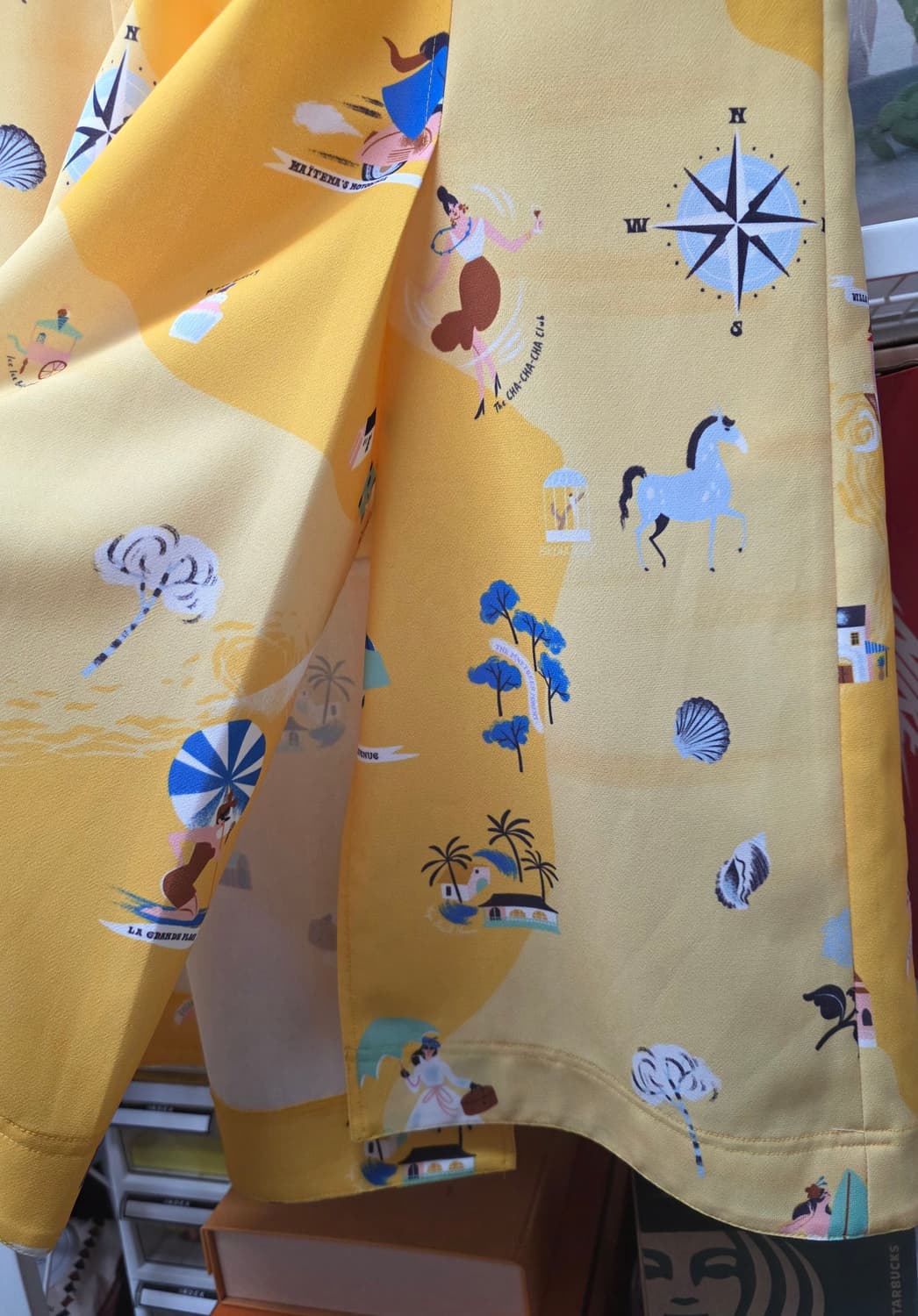 오즈세컨 롱스커트 여성치마 26~27 일러스트 밴딩 스커트 WM34 상품이미지3