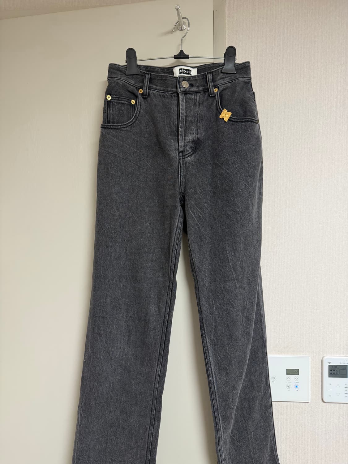 Eenk 잉크 일자 흑청데님 S 상품이미지8