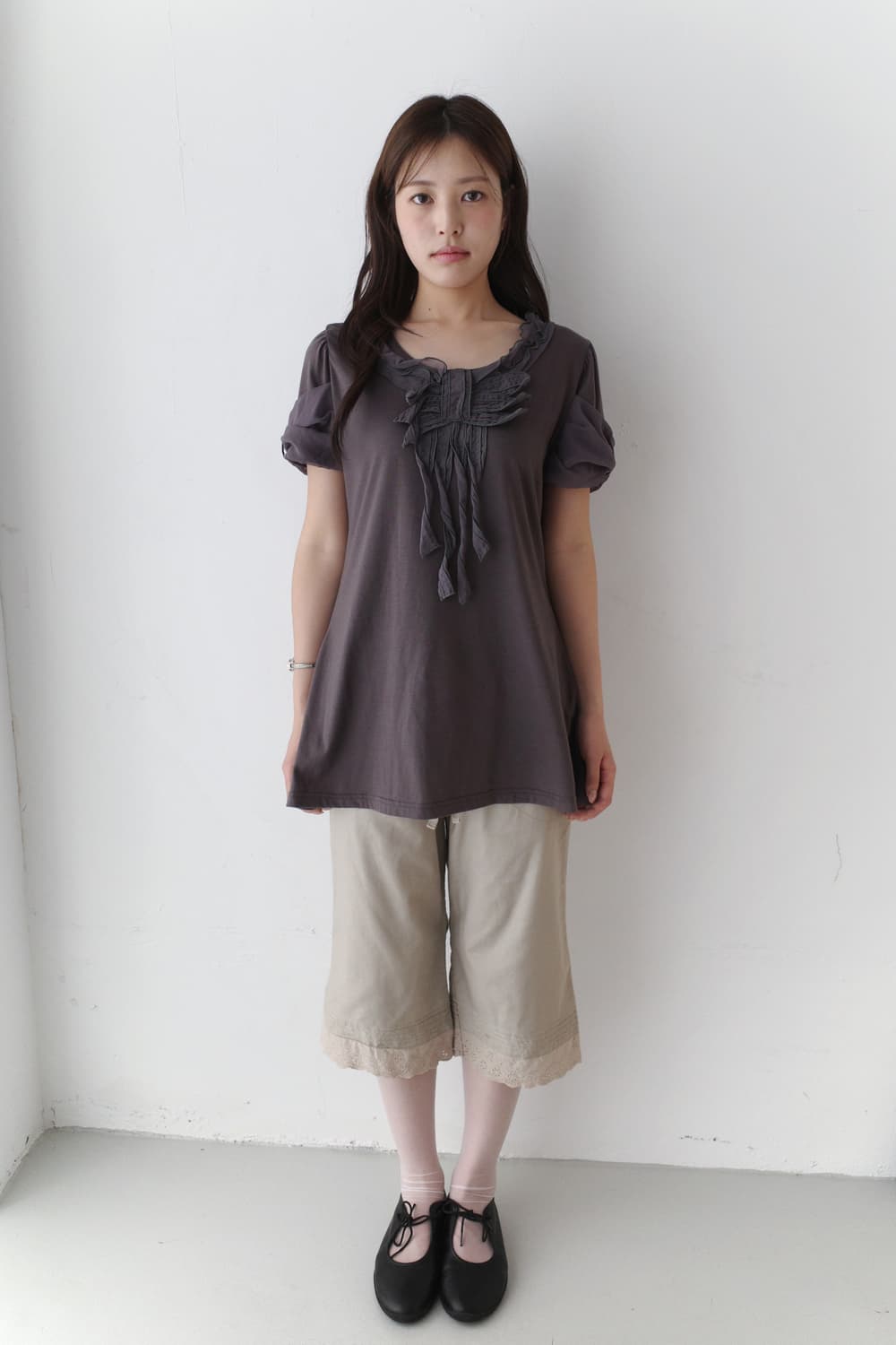 frill long half T  상품이미지7