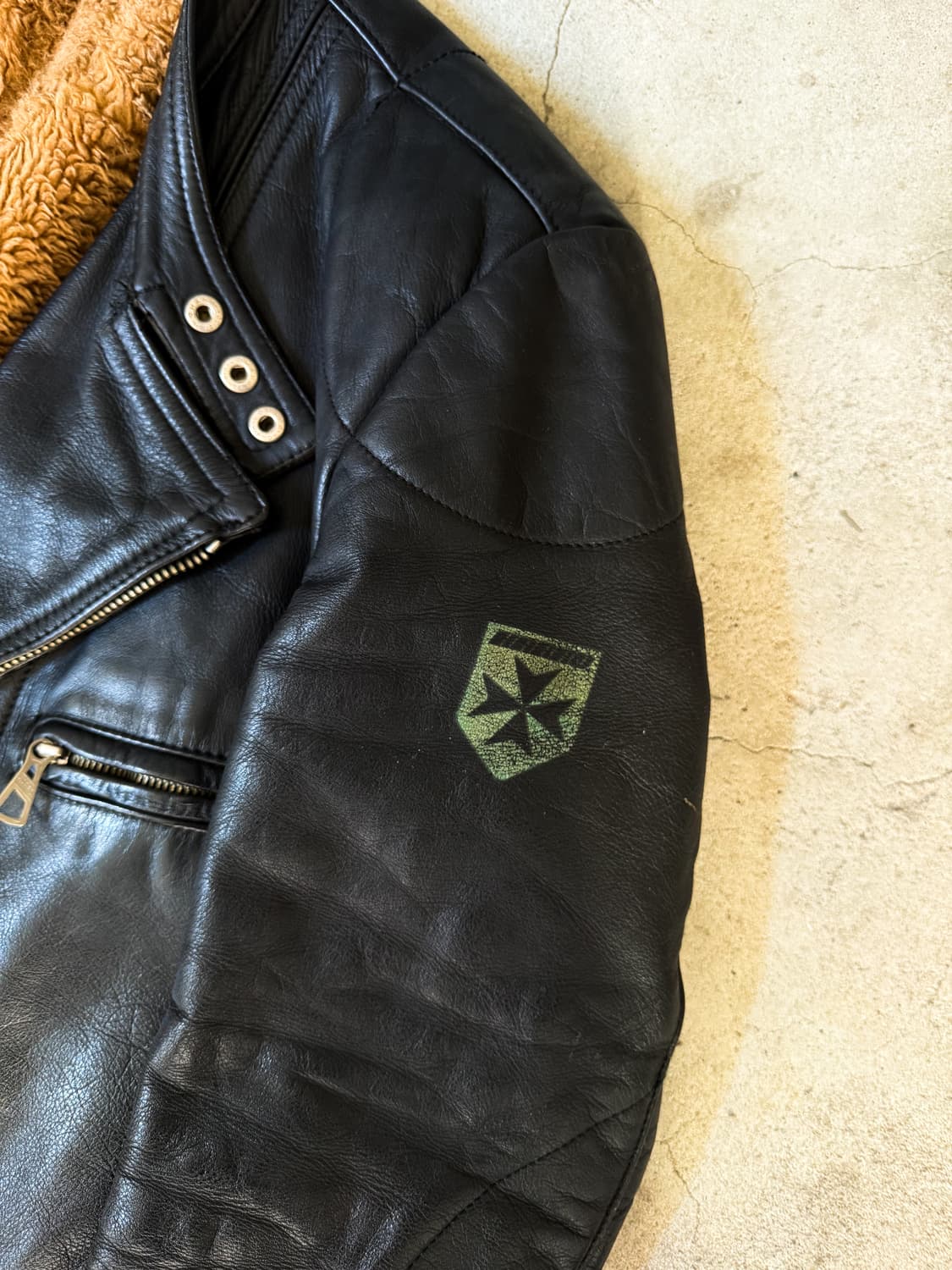 70s Harro Leather Motorcycle Jacket 상품이미지6