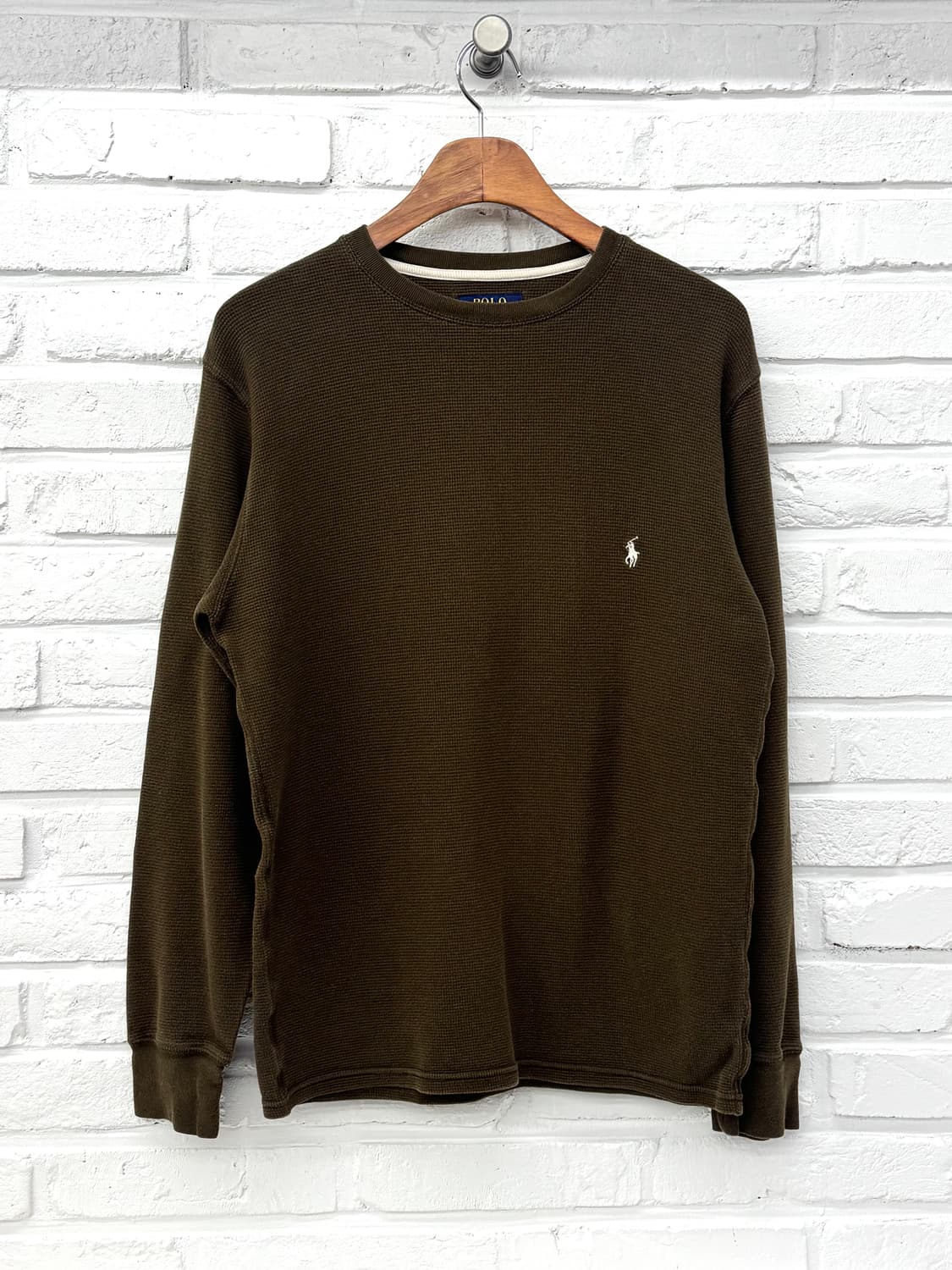 폴로 카키 와플 니트 상품이미지3