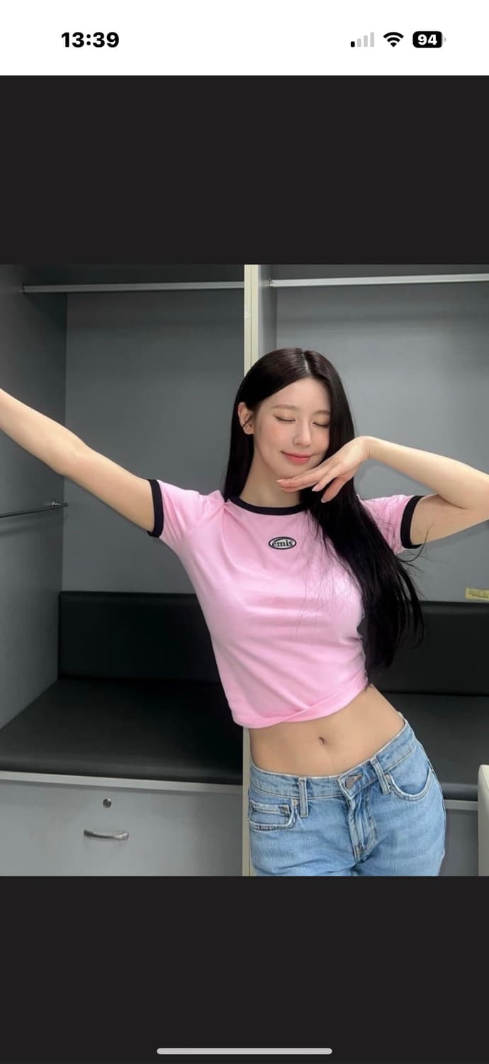 이미스 핑크 티셔츠 상품이미지1