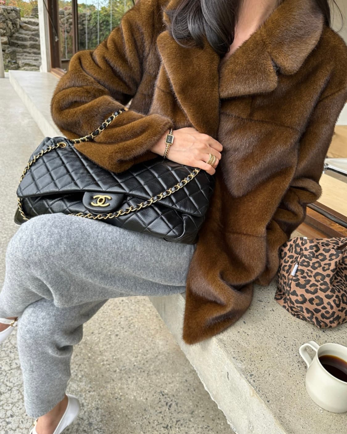 라밤바룸 밍크하프코트 1사이즈 상품이미지5