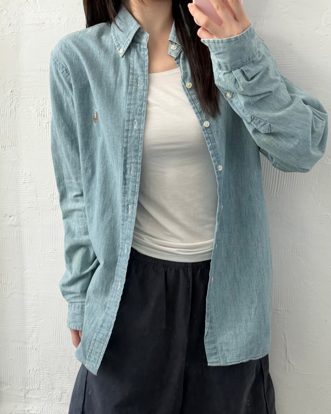 Polo 폴로 랄프로렌 신형 연청 샴브레이 셔츠 상품이미지2