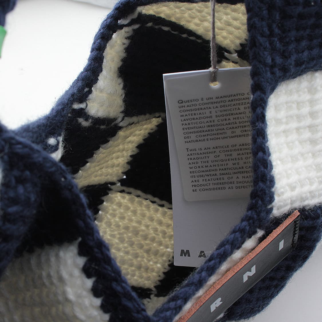 마르니 투톤 니팅 핸드메이드 토트백 상품이미지3