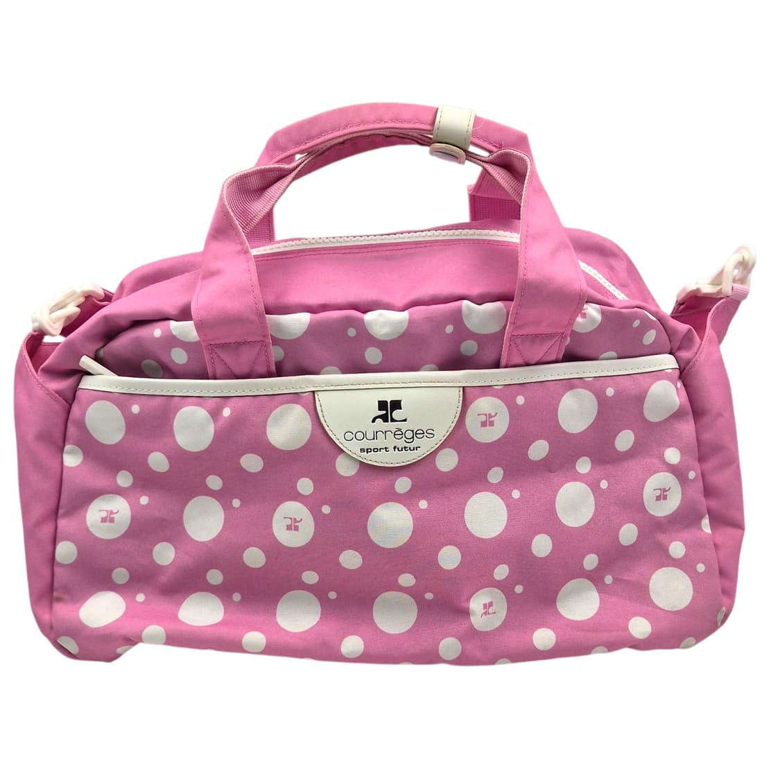 00s 꾸레쥬 핑크 물방울 스포티 3way 볼링백 상품이미지1