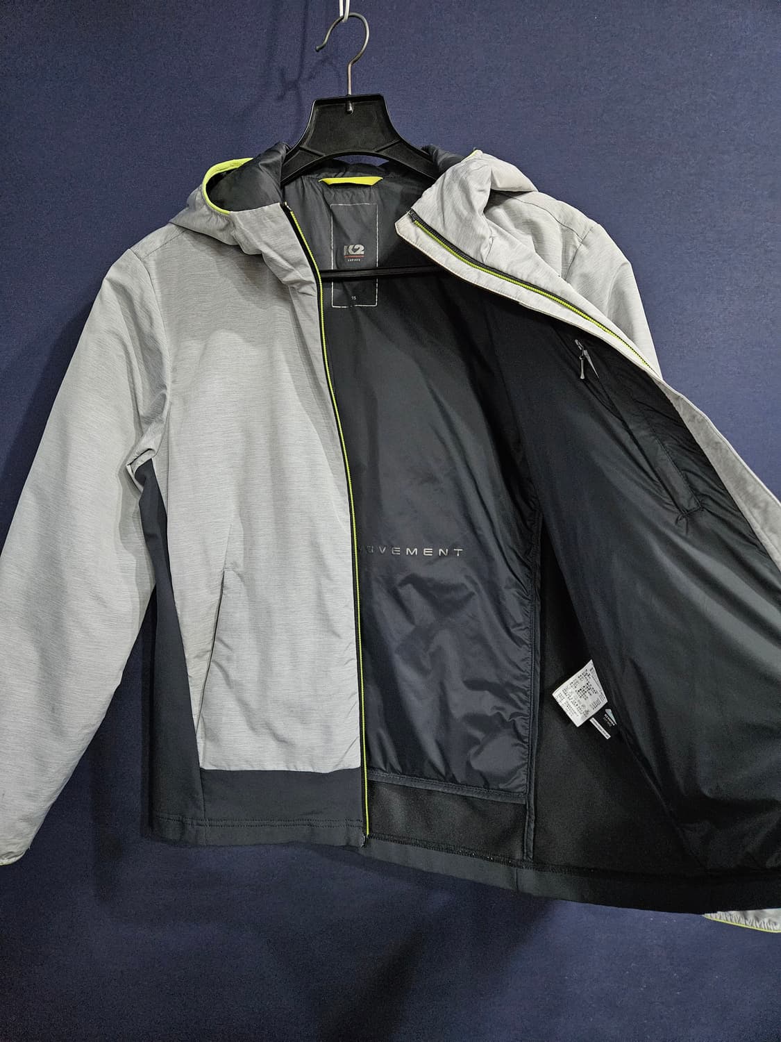 케이투 라이트그레이 남성 슬림핏 95 후드 경량패딩  상품이미지8